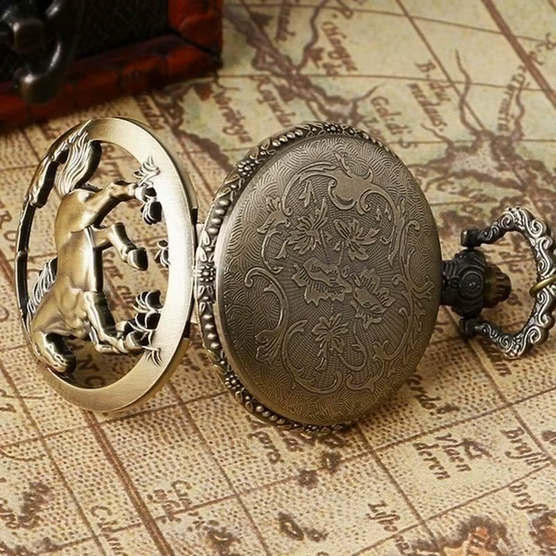 Montre de poche cheval mignonne