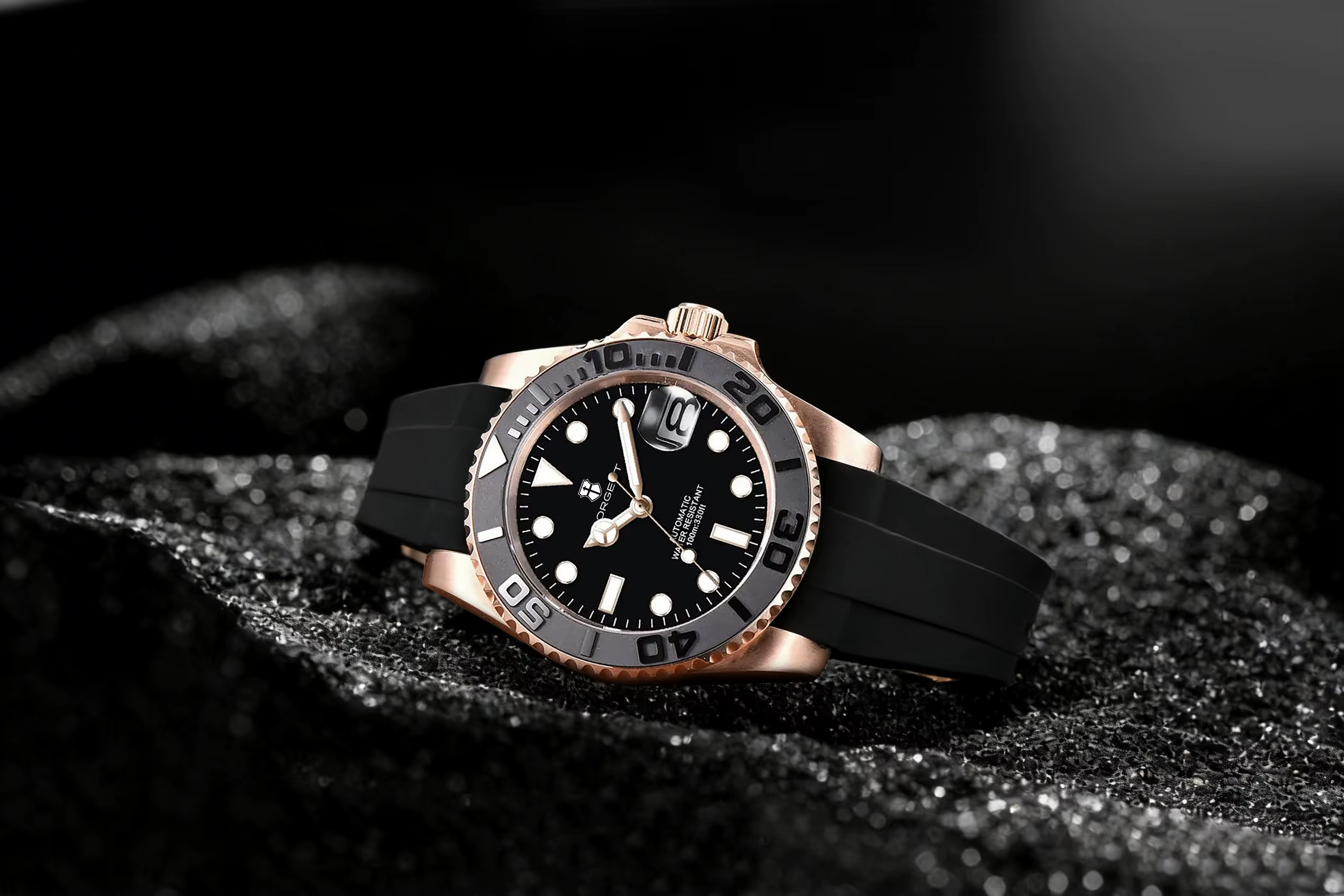 Montre-bracelet mécanique automatique Corgeut pour homme