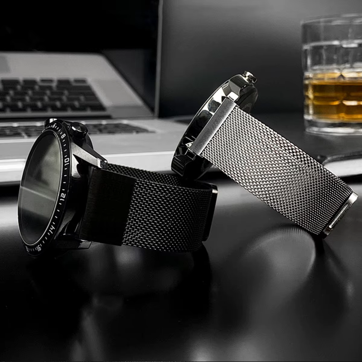 Bracelet de montre en maille milanaise en acier inoxydable
