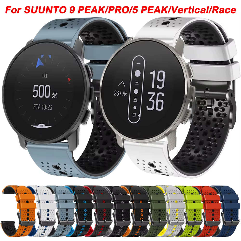 Bracelets de montre en silicone pour SUUNTO 9 PEAK PRO