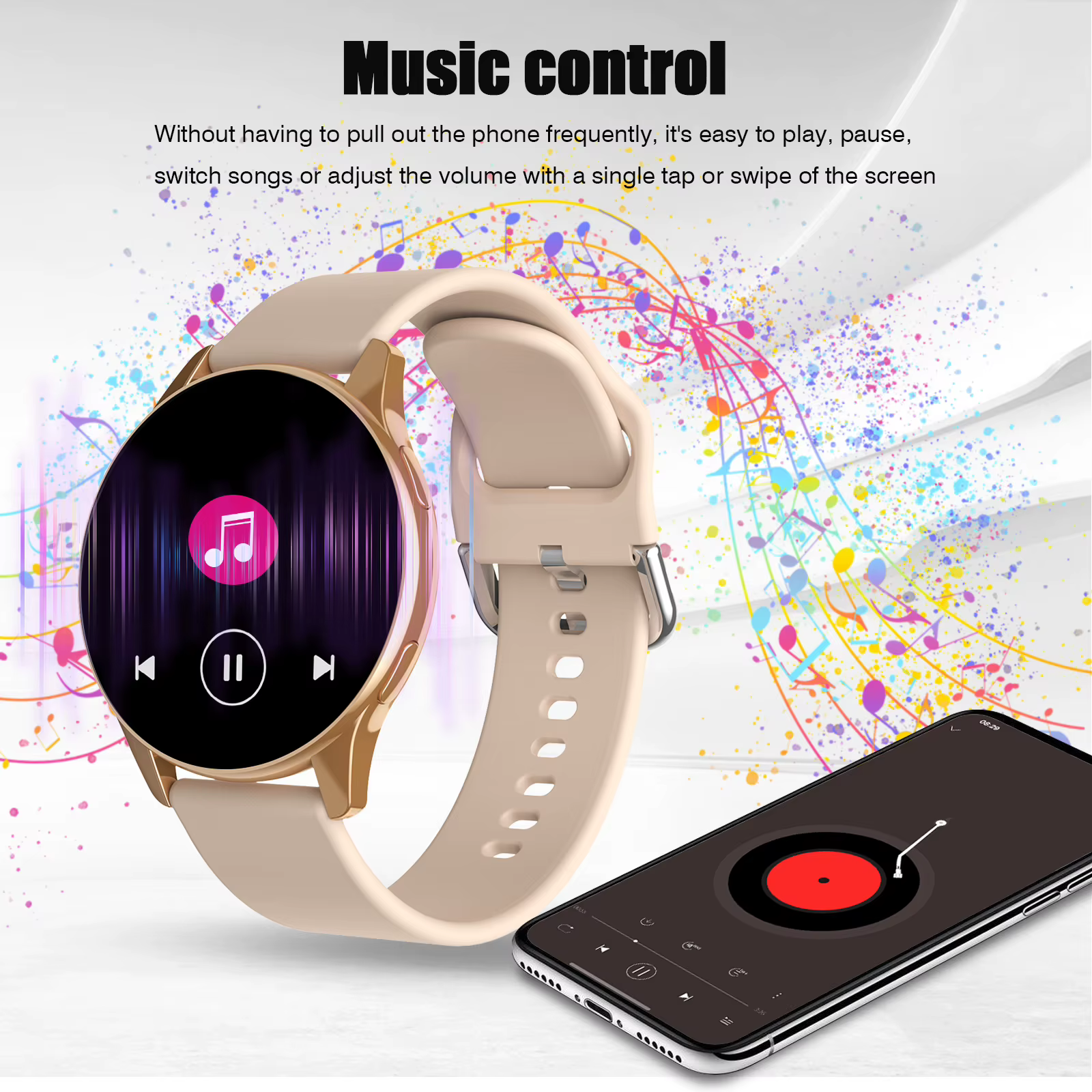 Montre intelligente, appel/cadran sans fil
