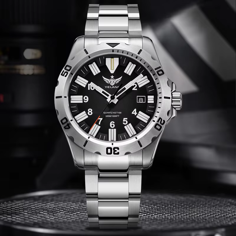 Montre à quartz étanche professionnelle pour homme