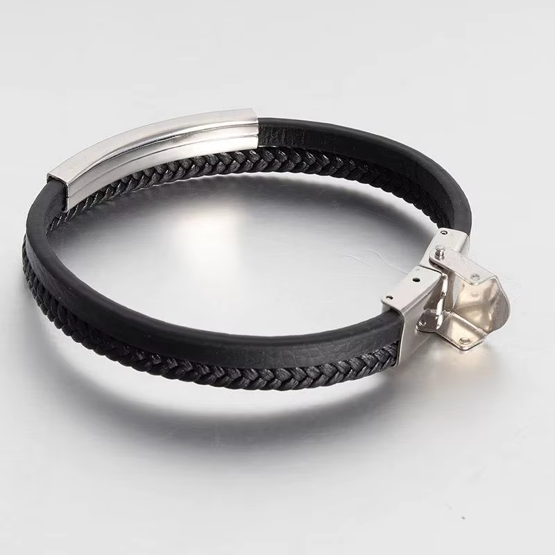 Bracelet multicouche en cuir pour hommes