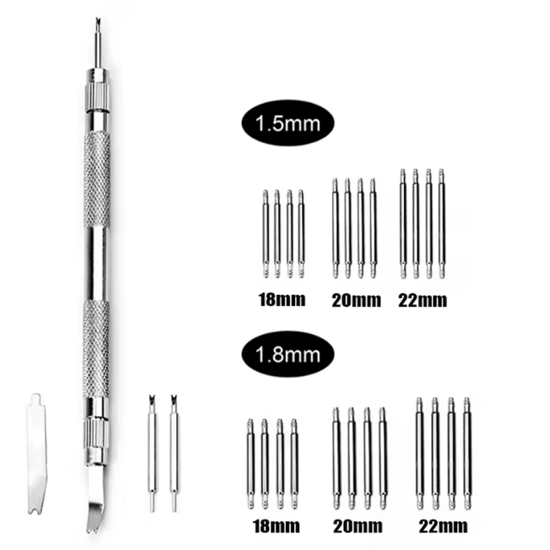 Fourche de réparation de montre en acier à double extrémité