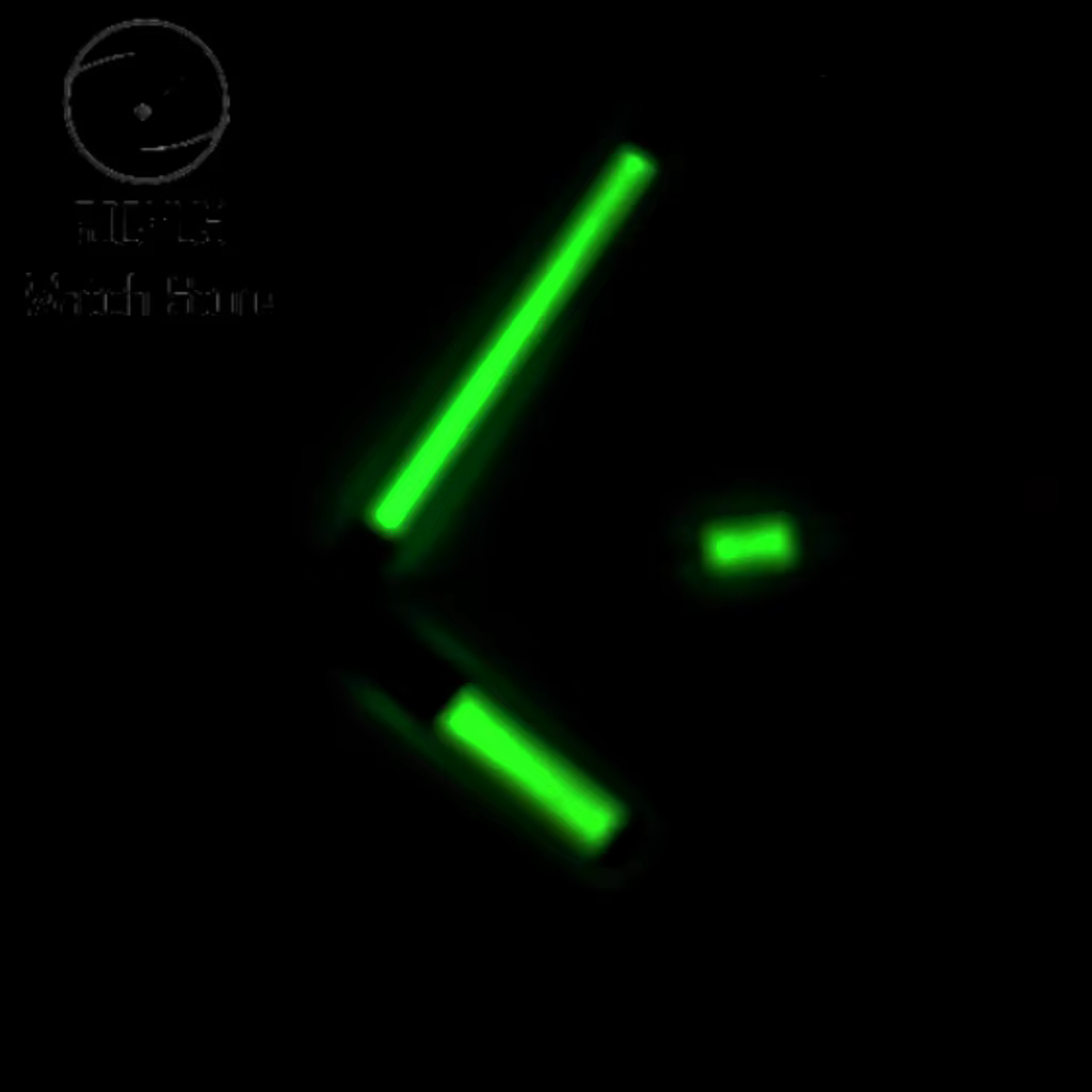 RICHUS 8285 argent noir bleu or Rose or aiguilles de montre vert lumineux