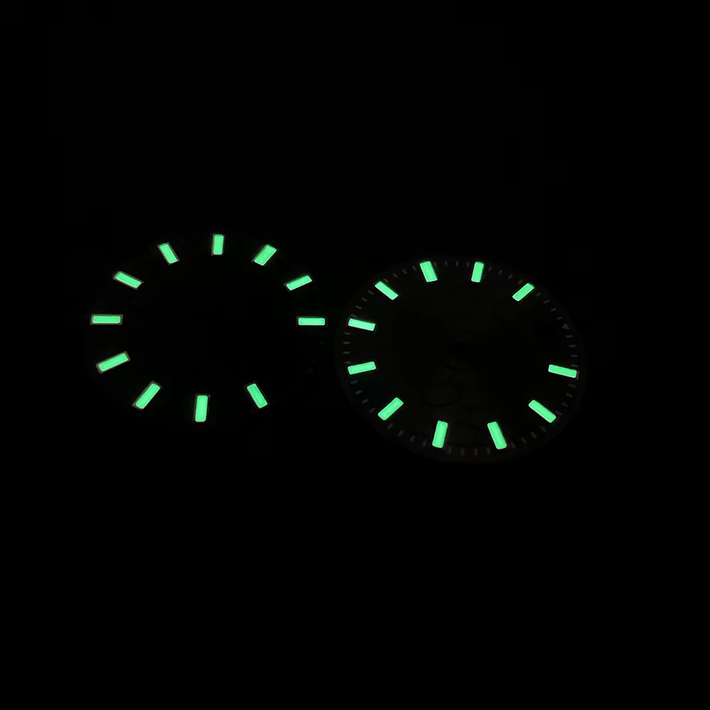 Cadran de montre bleu brossé 28.5mm