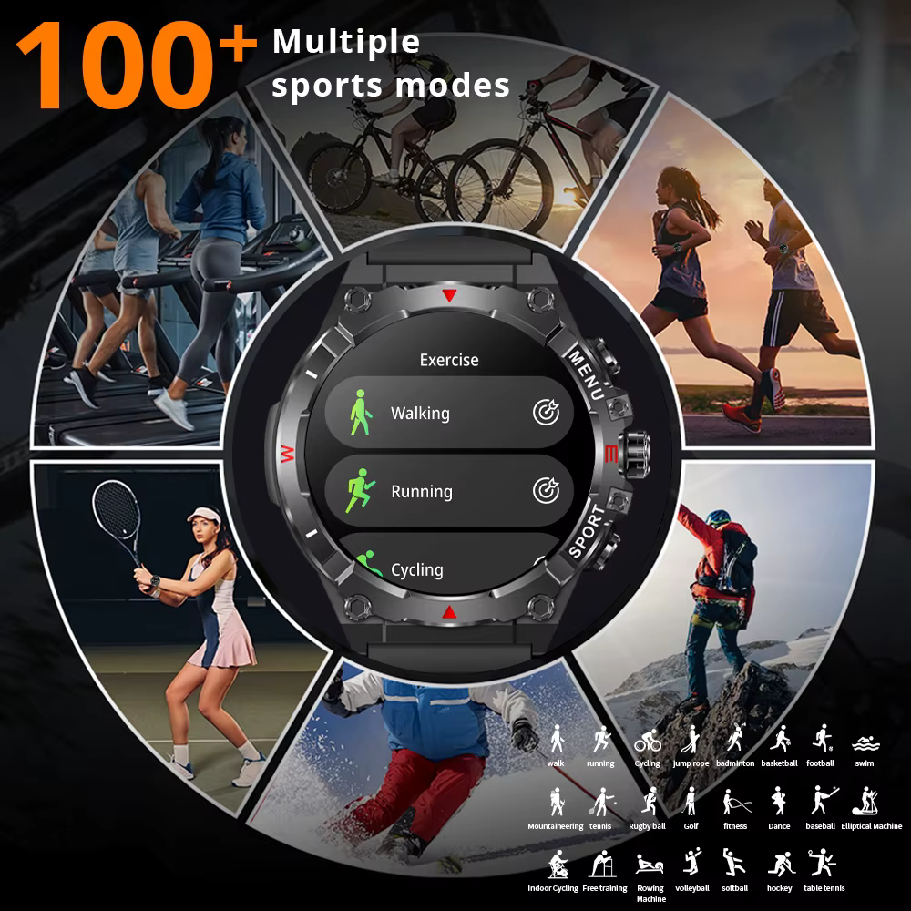 2025 COLMI V76 GPS Smartwatch 1.43 "Ultra AMOLED affichage boussole intégrée altimètre Bluetooth appel montre intelligente 500mAh batterie