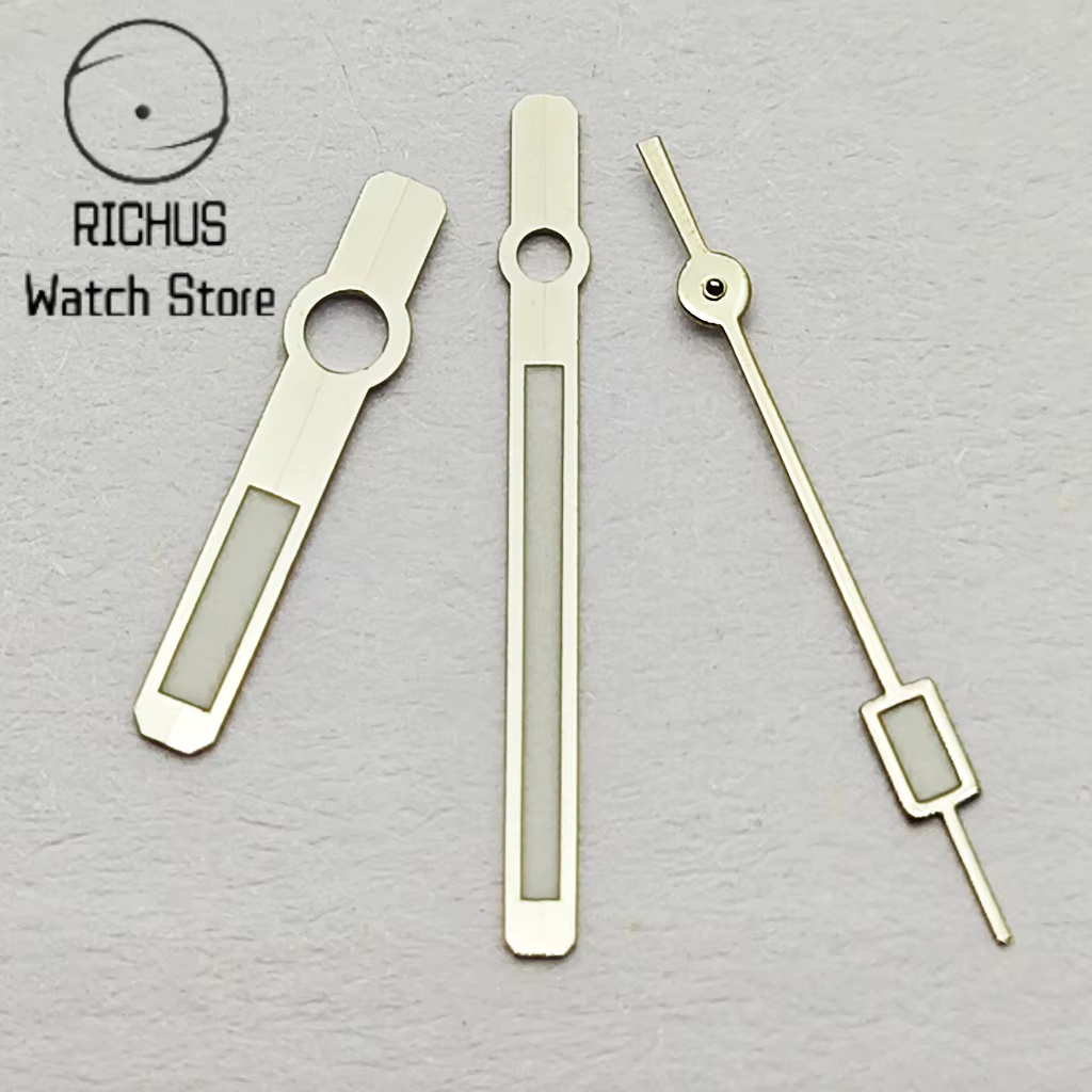 RICHUS 8285 argent noir bleu or Rose or aiguilles de montre vert lumineux