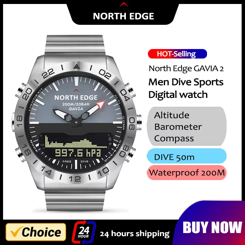 NORTH EDGE – montre de plongée pour hommes
