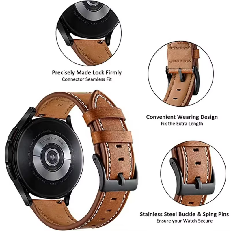 Bracelet de montre intelligent en cuir