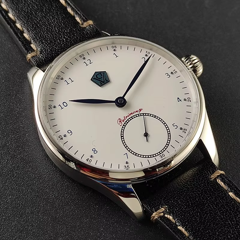 Montre mécanique manuelle broche bleue rôtie mouette ST3621 Jones épée Vintage affaires hommes étanche
