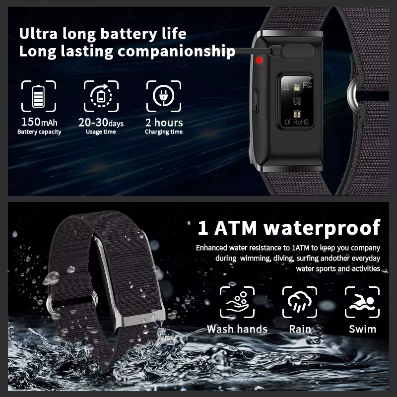 Montre Connectée Sans Écran pour Homme