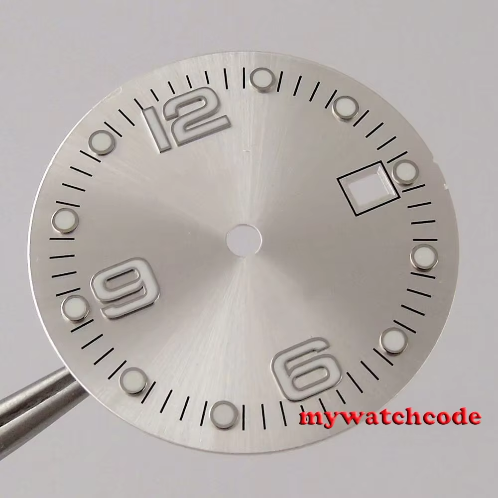 Cadran de montre gris/blanc/bleu/vert/noir