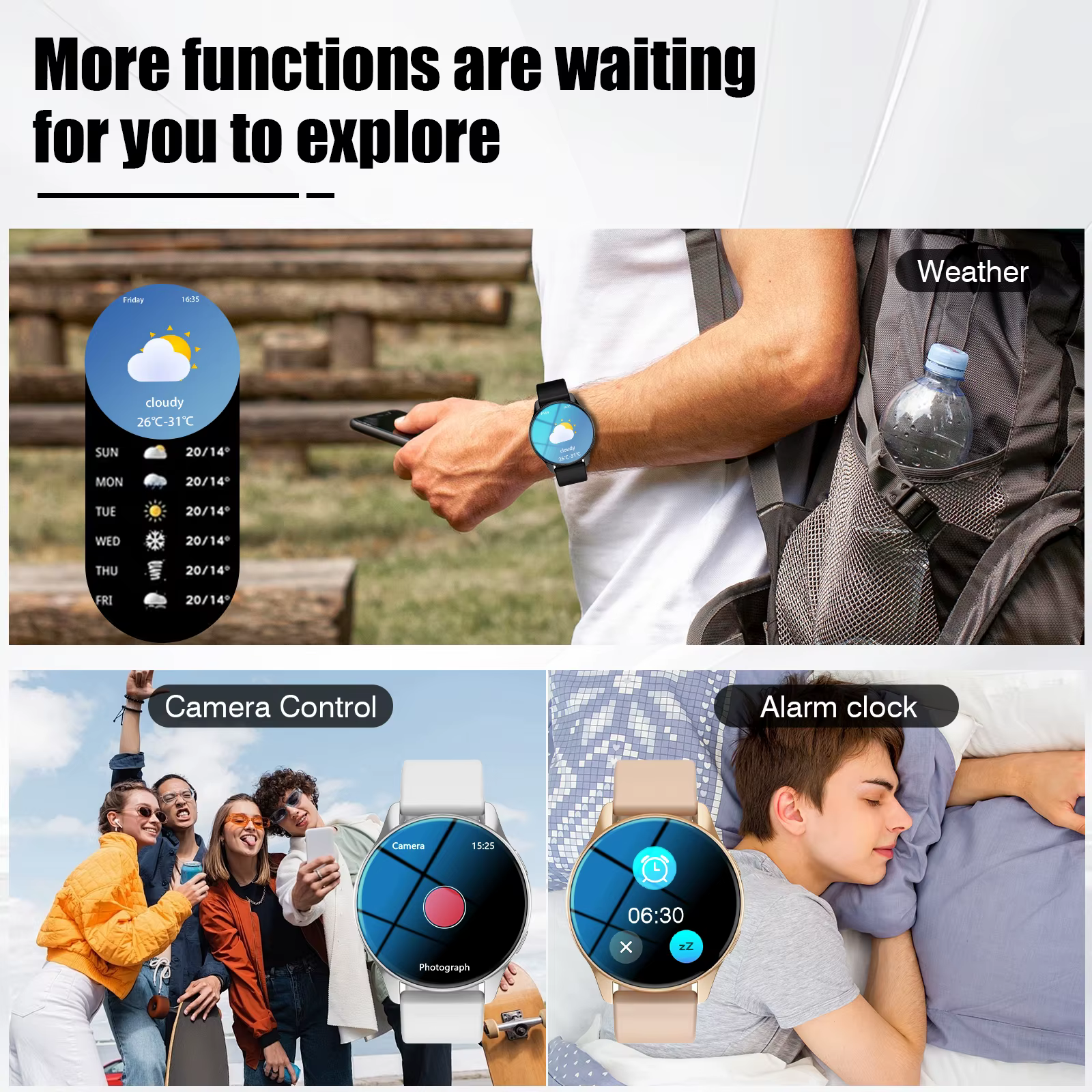 Montre intelligente, appel/cadran sans fil