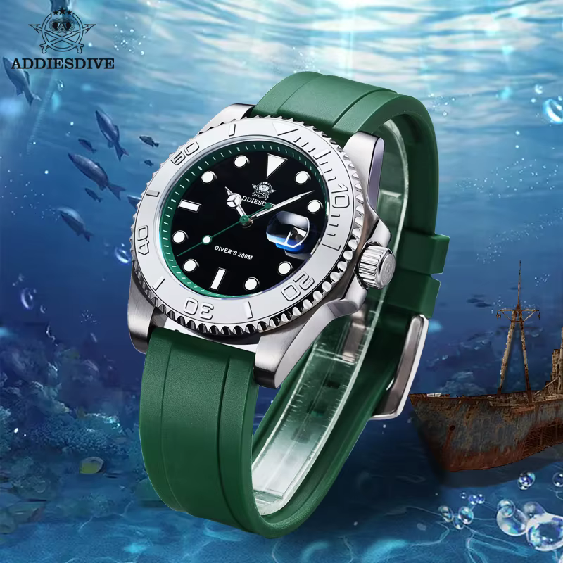 ADDIESDIVE montre à lunette rotative pour hommes 41mm