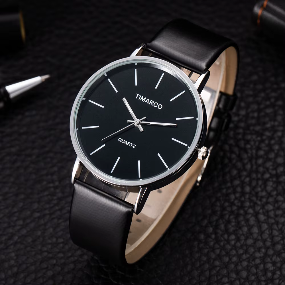 Montre à quartz analogique minimaliste pour hommes et femmes