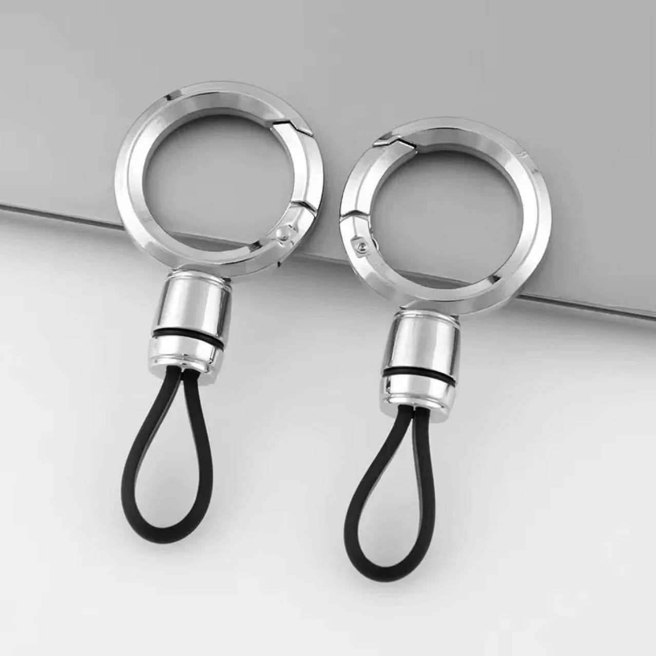 Porte-clés de voiture, sangle de porte-clés avec anneau en métal, accessoires de porte-clés minimalistes pour clés de voiture, organisateur de clés Anti-perte