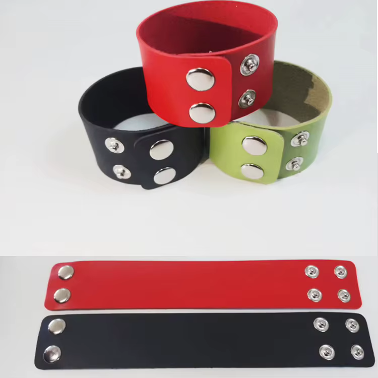 Bracelet large en cuir de vachette pour hommes et femmes