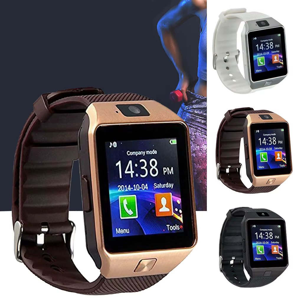 Montre connectée DZ09, bracelet multimédia avec écran tactile de 1