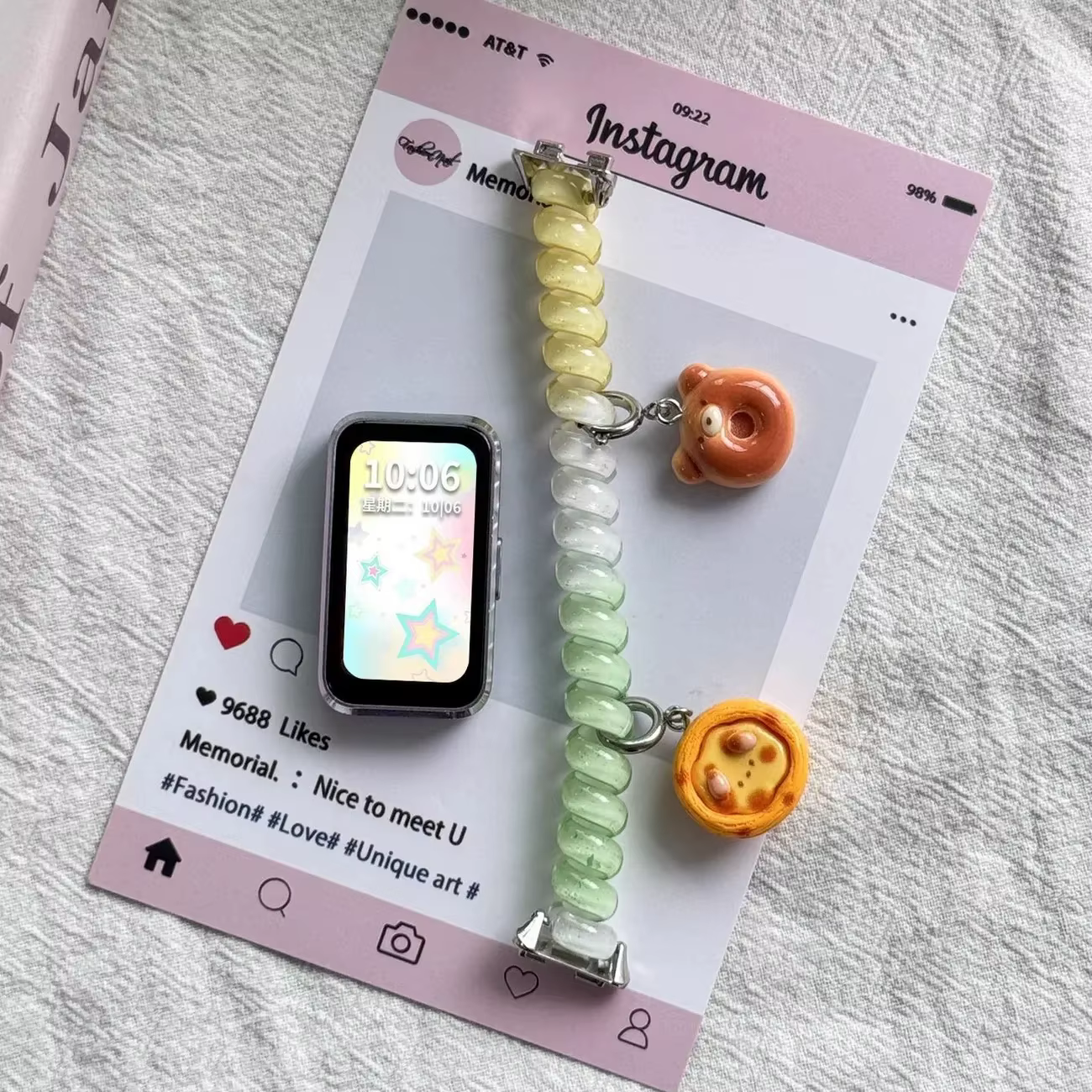 Bracelet Scrunchie pour HUAWEI Band 8/9/10/11/11 Pro
