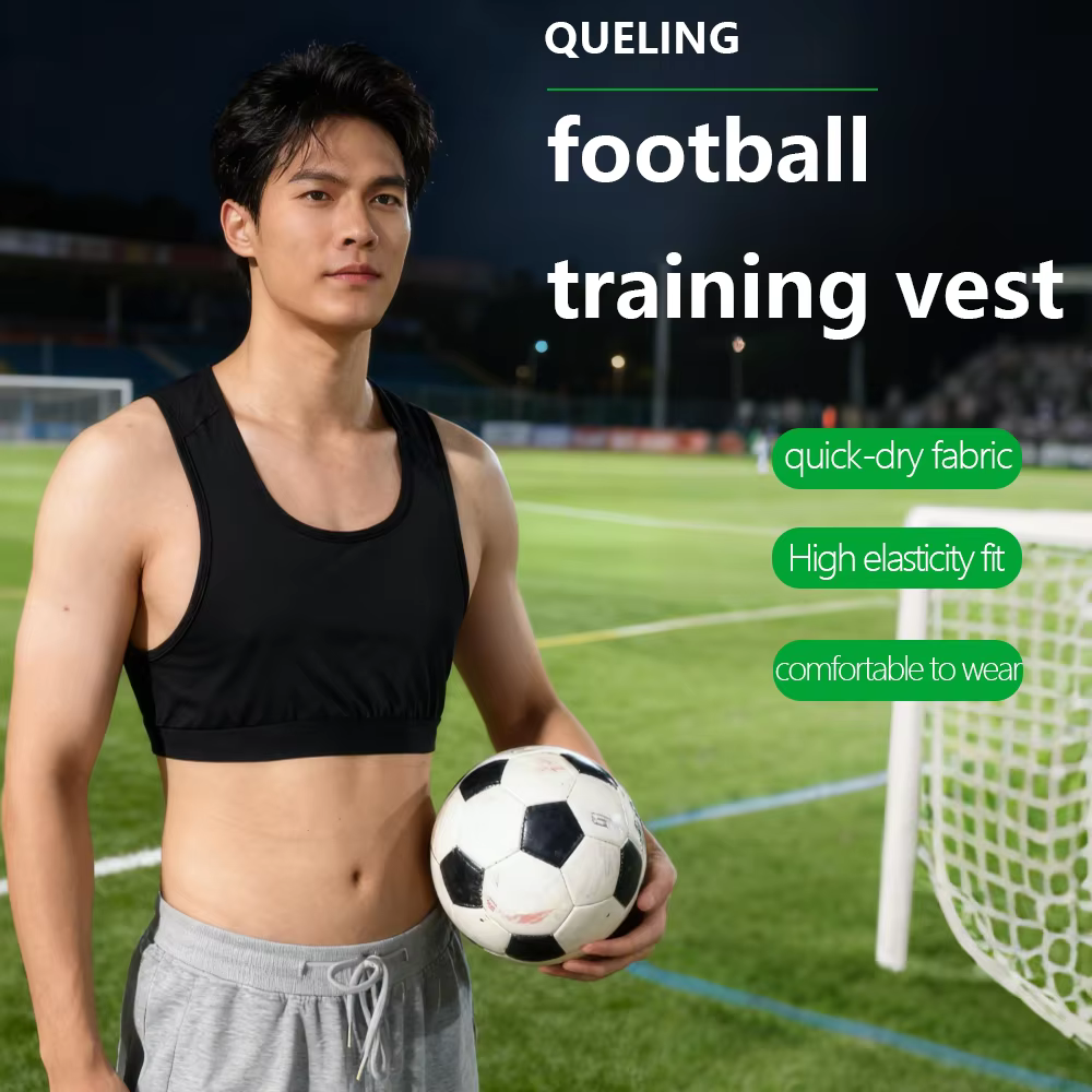 Gilet d'entraînement de football à séchage rapide avec poche pour capteur GPS (sans GPS