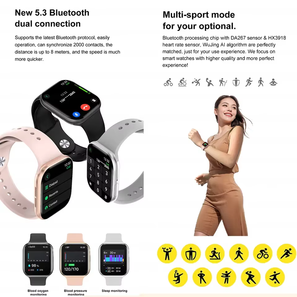 2026 GPS montre intelligente série 10 pour Apple Watch 10 mémoire musique vidéo Bluetooth appel étanche NFC Smartwatch pour Android iPhone