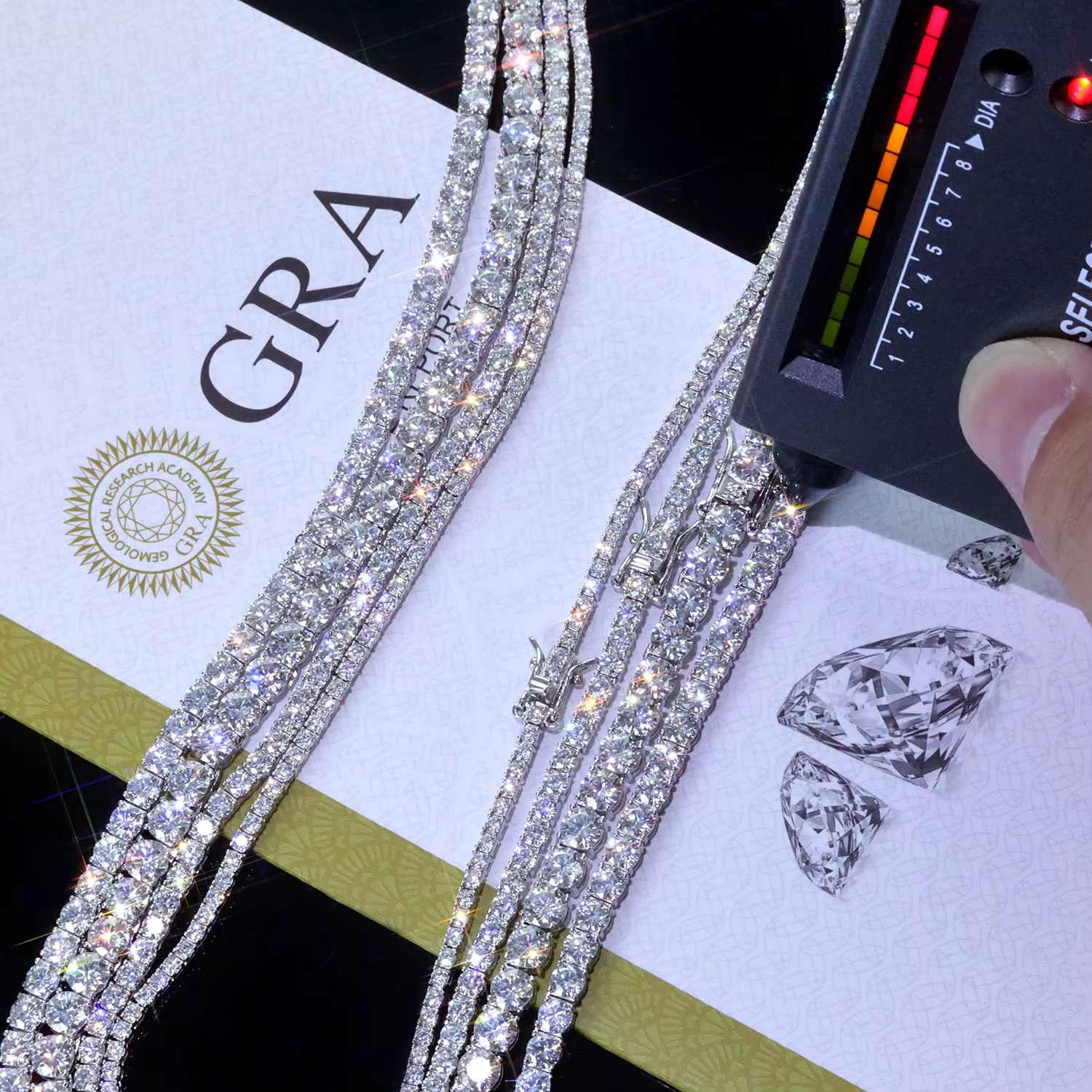 Bracelets tennis en moissanite D VVS1, argent sterling 925 pour femmes, bijoux de mariage exquis, test de diamant réussi, cadeau tendance