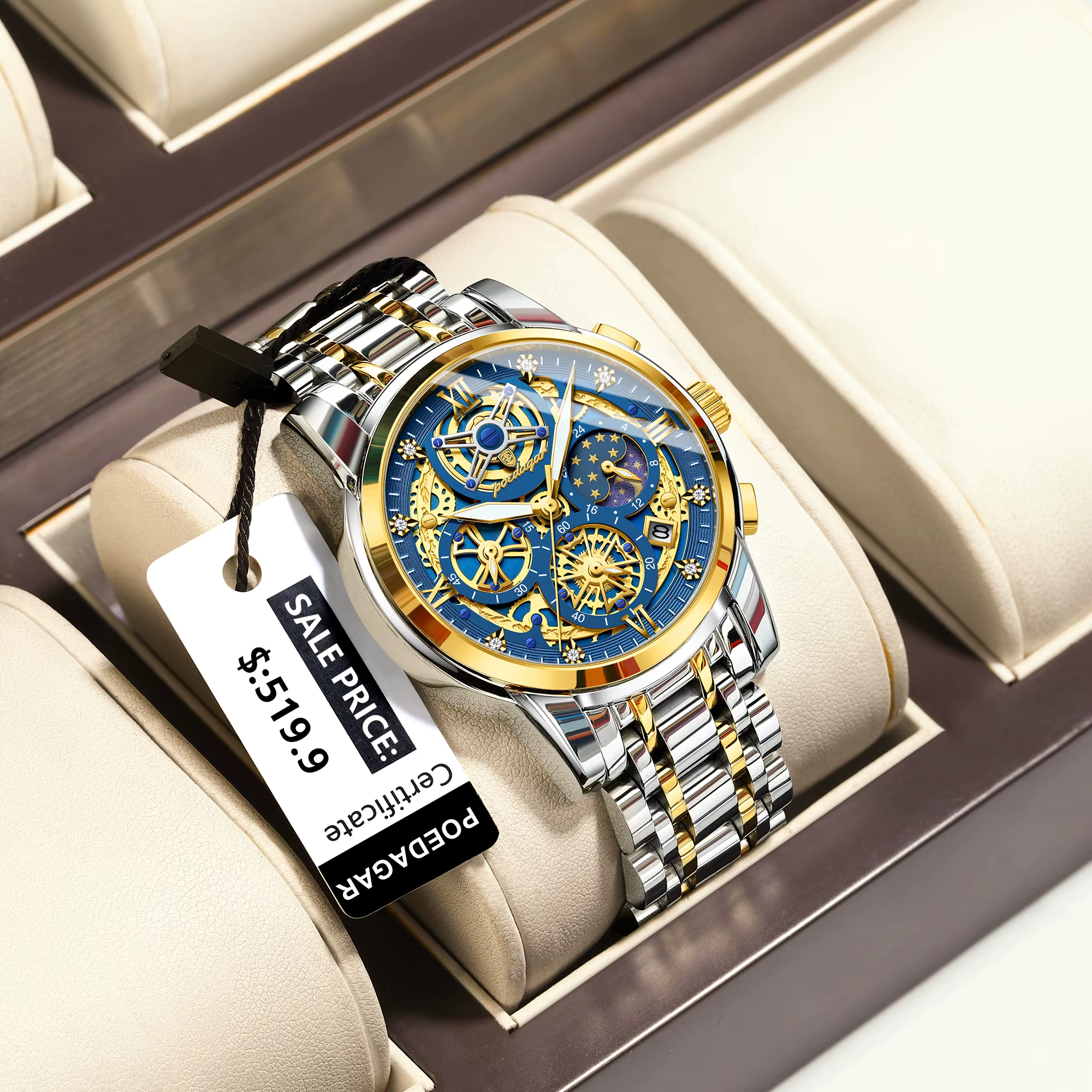 Montre à quartz étanche pour homme
