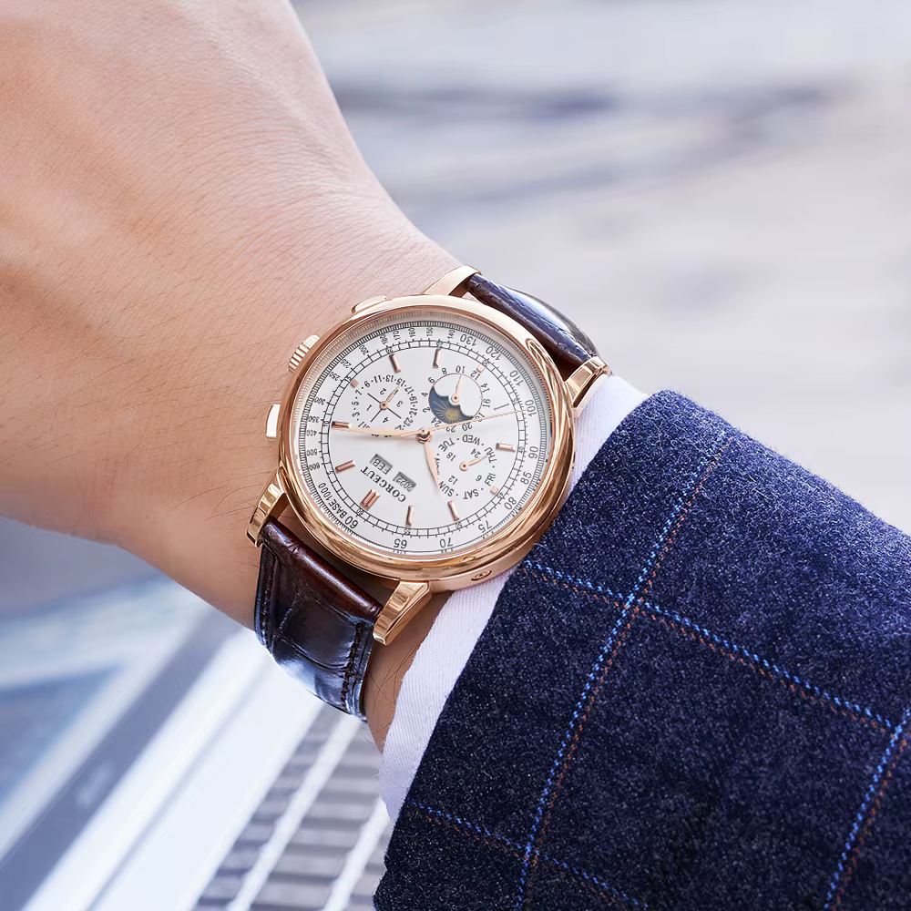 CORGEUT – montre mécanique automatique de luxe pour hommes