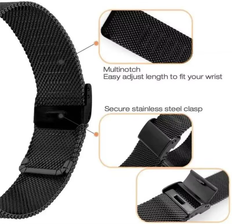 Bracelet en acier inoxydable 18mm 20mm pour Withings ScanWatch 2