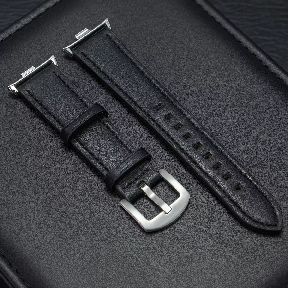 Pour Xiaomi Redmi montre 4 Smartwatch Bracelet en cuir Interface métallique remplacement Correa redmiwatch 5