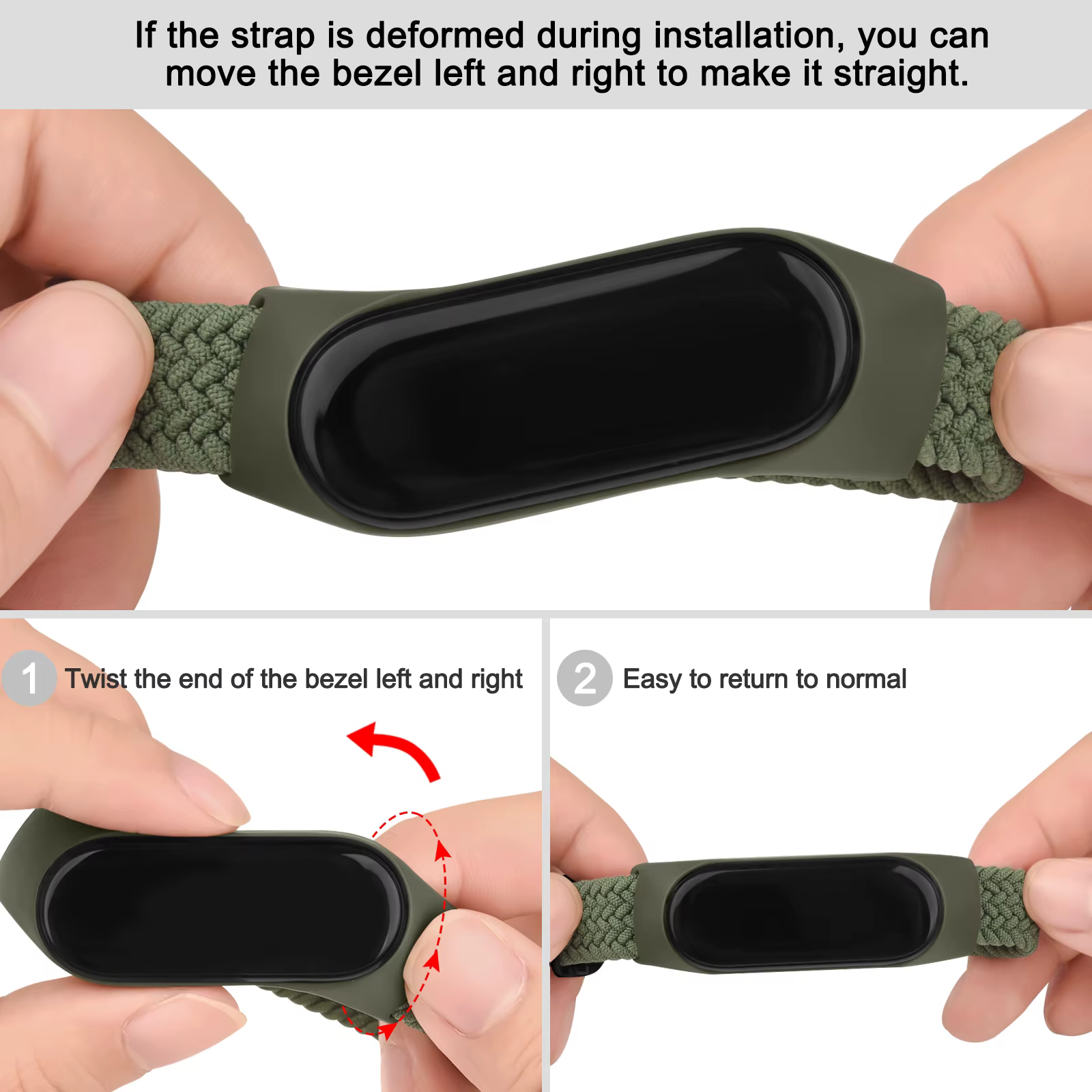 Bracelet de montre tressé pour Xiaomi Mi Band 7 6 5 4 3
