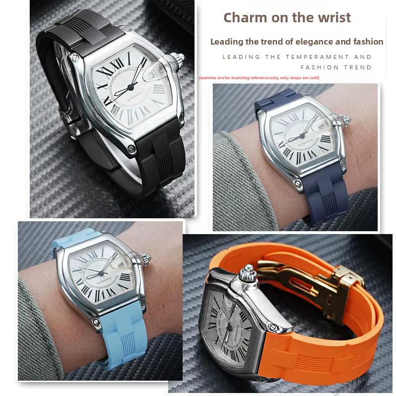 Bracelet de montre à dégagement rapide pour Cartier Roadster W6206017 W6206018