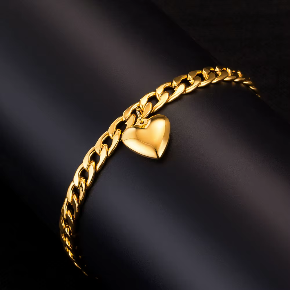 Bracelet de cheville pour femmes, couleur or, en acier inoxydable, lien cubain, chaîne de jambe, bijoux de pied de plage, été 2024