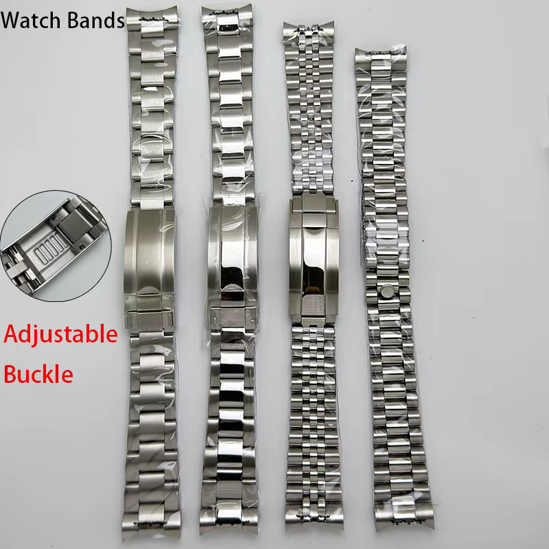 Bracelet Oyster/Jubilee en acier massif argenté