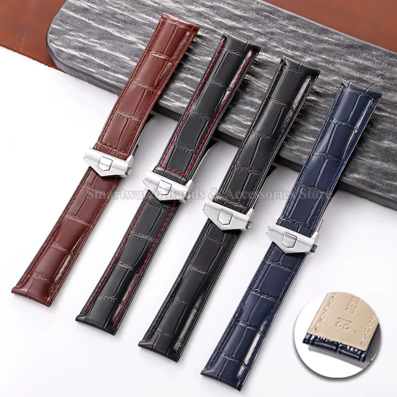 Bracelet de montre en cuir de vache pour Tag Heuer