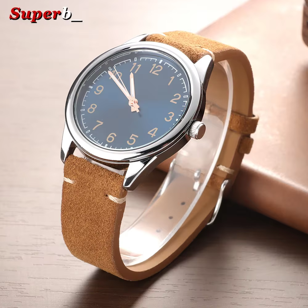Bracelet de montre Vintage en cuir suédé