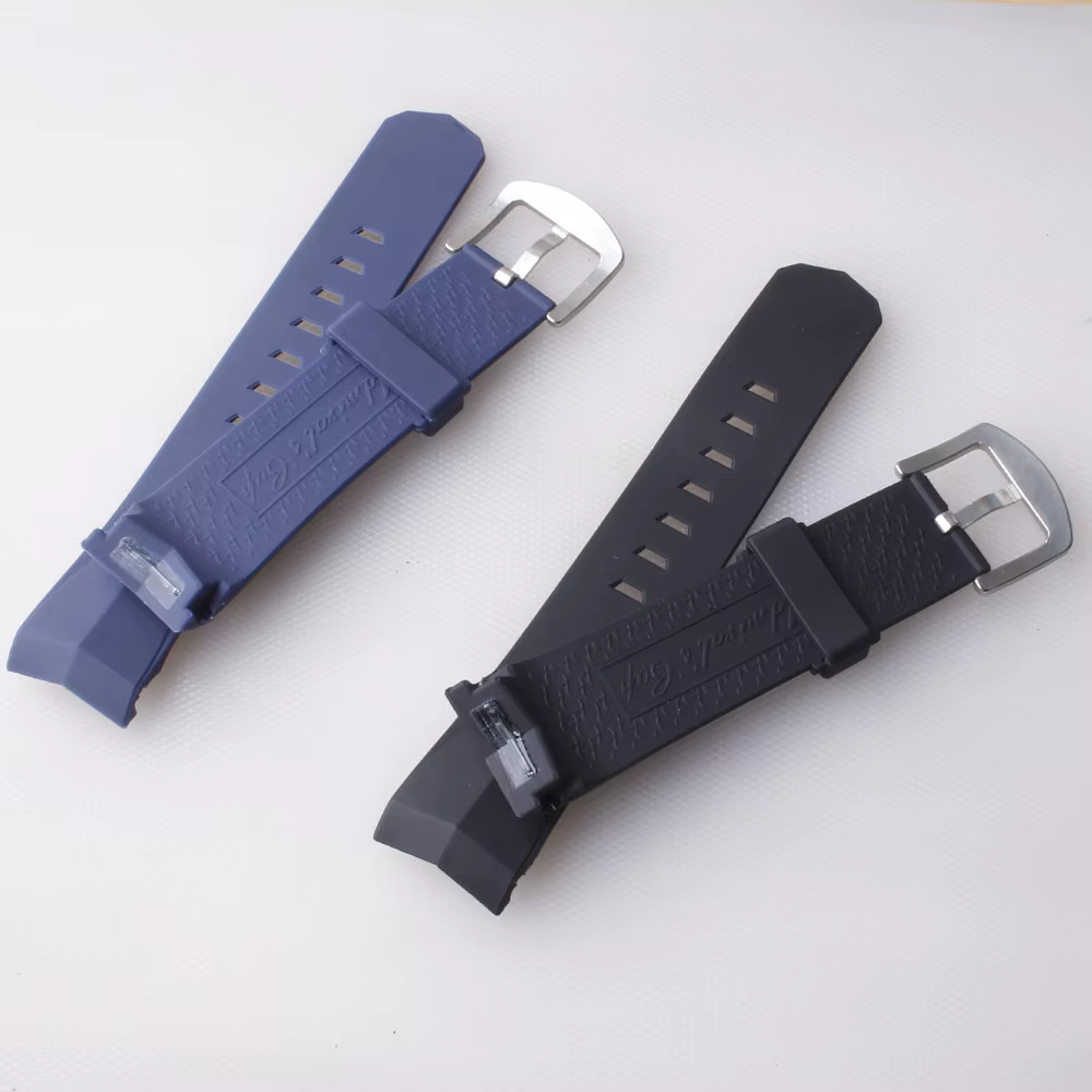 22mm 24mm Bracelet de montre en Silicone en caoutchouc