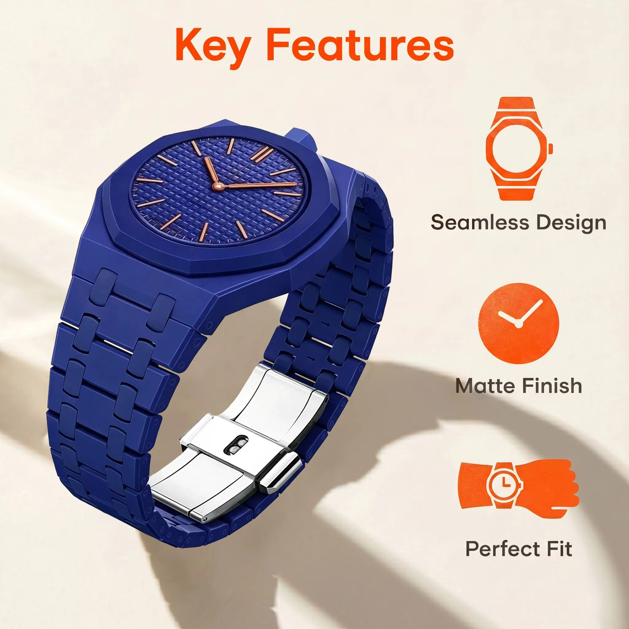 Bracelet de montre en céramique tendance pour Swatch X AP Royal POP