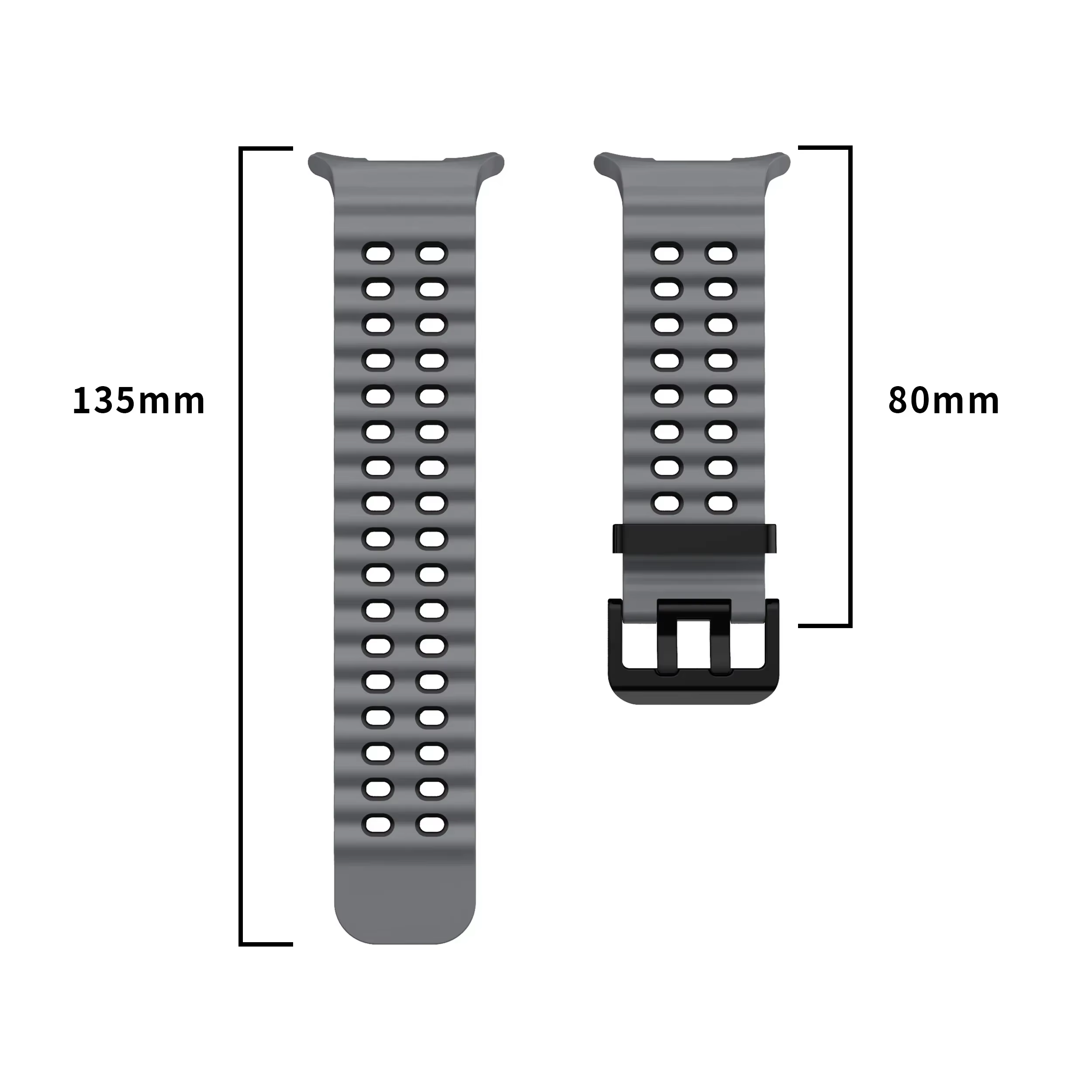 Bracelet marin pour Samsung Galaxy Watch ultra 2025/7 ultra, accessoires, Bracelet de Sport en silicone bicolore, Galaxy Watch ultra
