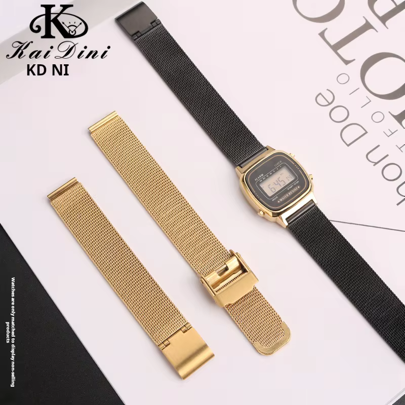 Bracelet de montre rétro en maille respirante pour hommes et femmes