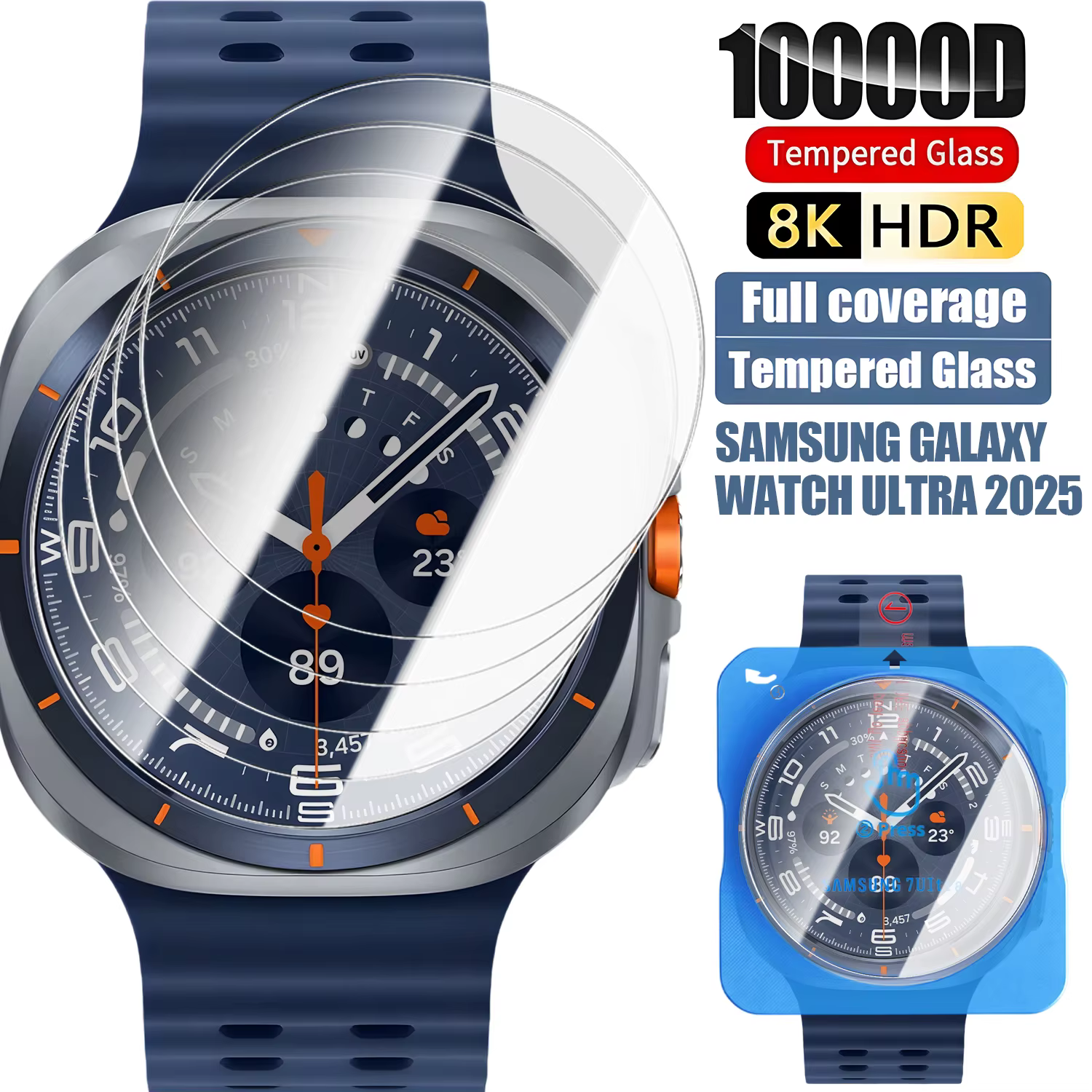 Pour Samsung Galaxy Watch Ultra 47mm 2025 protecteurs d'écran en verre trempé dureté HD Films de montre