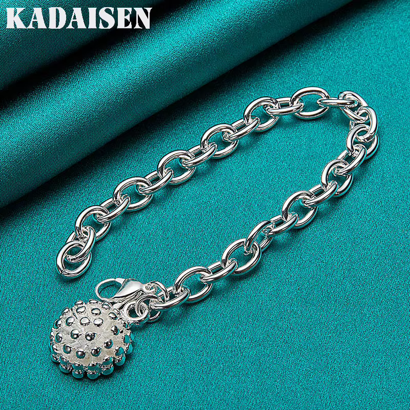 Bracelet en argent sterling 925 avec pendentif corail pour femme, bijou de charme pour mariage et fête